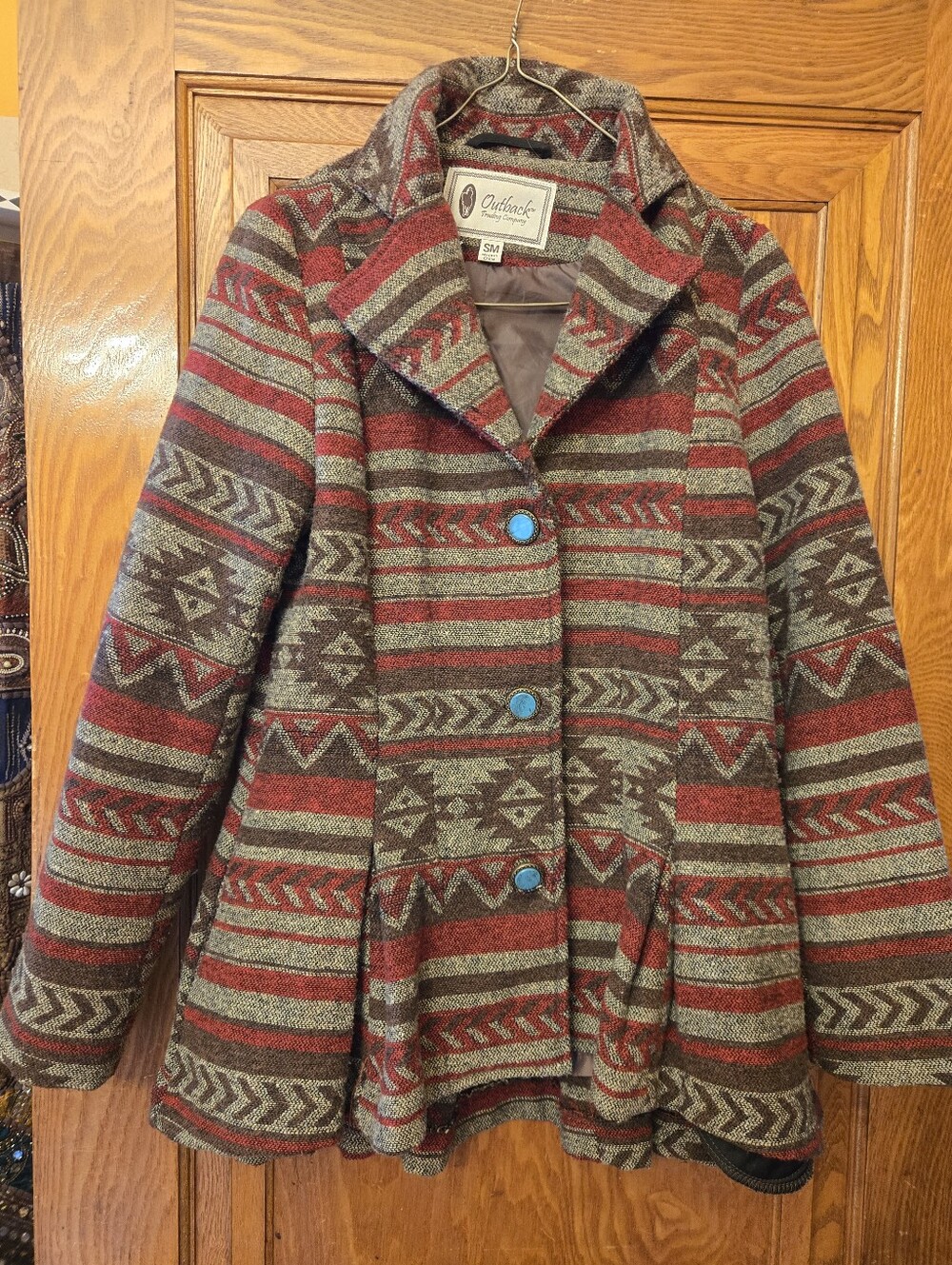 Outback Trading Co Blair Jacket Southwest Button Down Coat Small